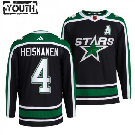 Dallas Stars Dresy Miro Heiskanen 4 Adidas 2022-23 Černá Reverse Retro 2.0 Authentic - Dětské